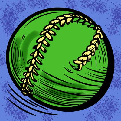 a softball