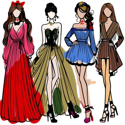 fashion models dresses
