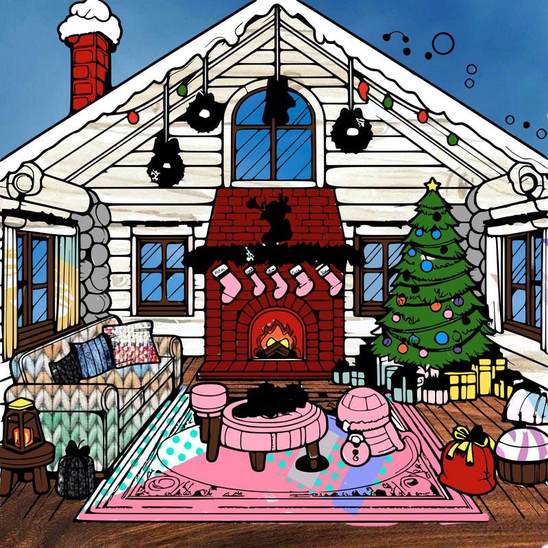 christmas house interior