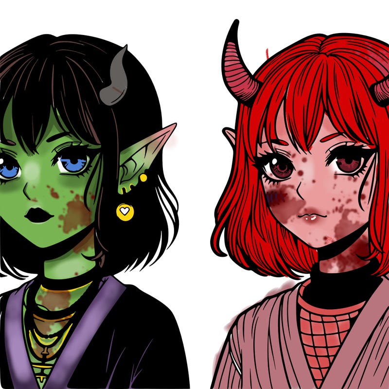 realistic girl devil.