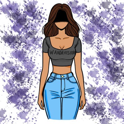 woman with jeans and top