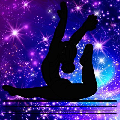 gymnast doing  splits realistic