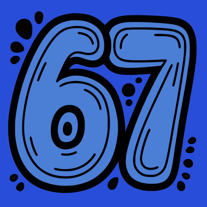 the number 67
