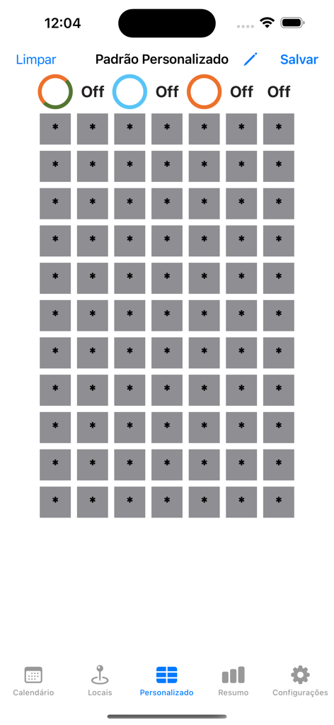 Plantão Fácil - Tela de criação de padrão de plantão personalizado no aplicativo Plantao Facil