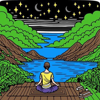 yoga with a pretty view