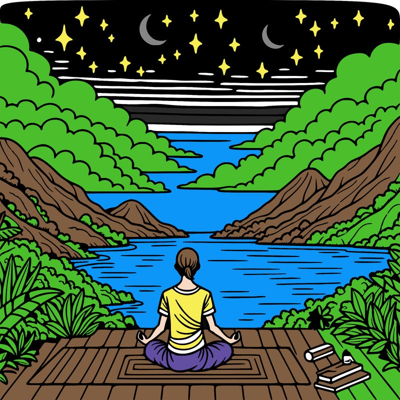 yoga with a pretty view