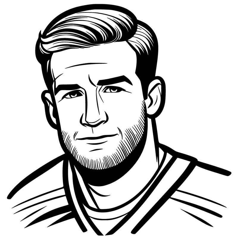 portrait of a famous football player