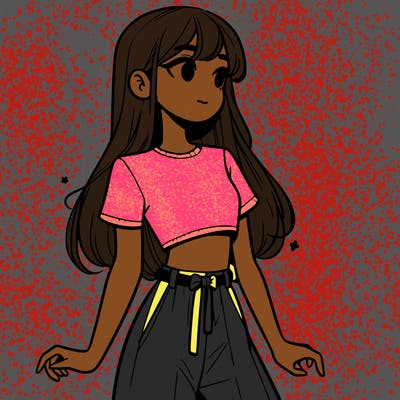 girl in a cute crop top