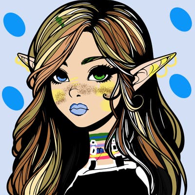 elf girl realistic dark fantasy