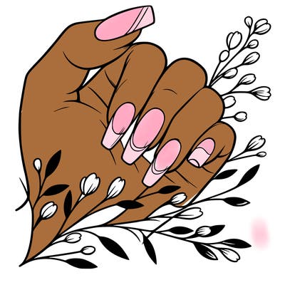 nails with french tip