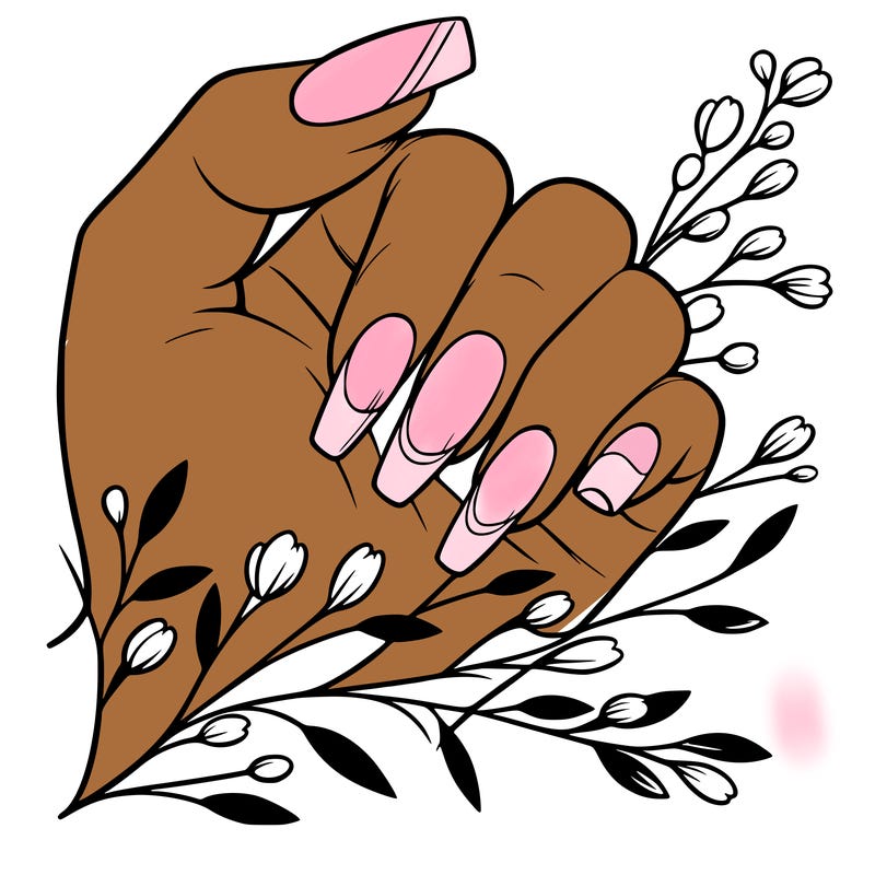 nails with french tip