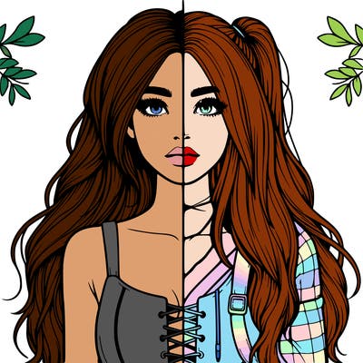 realistic girl split