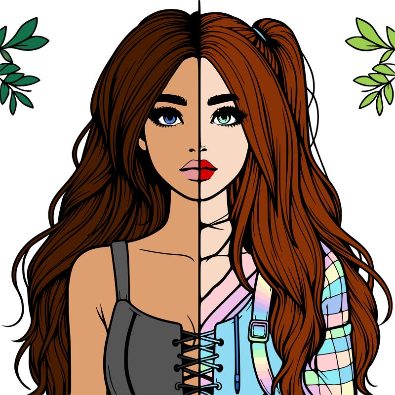 realistic girl split