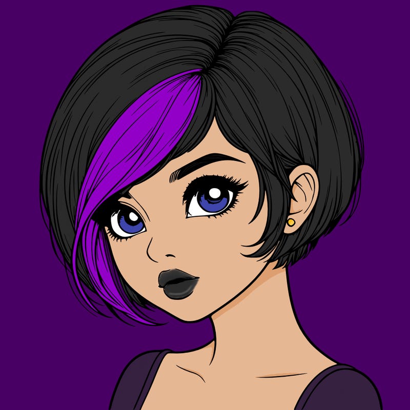 realistic girl with really short hair