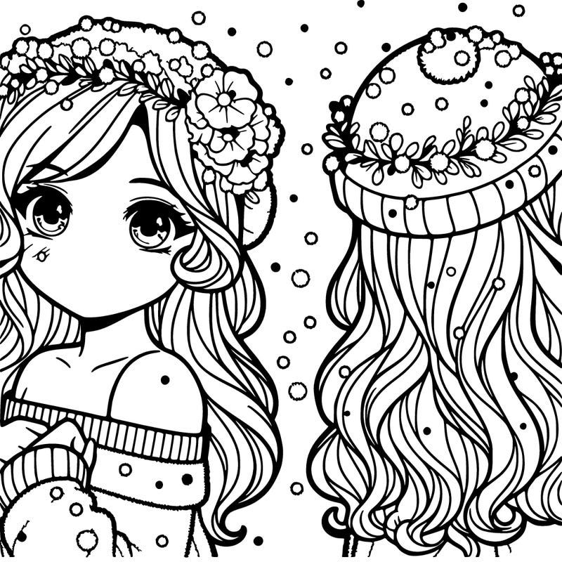 beautiful girl dusted in snow