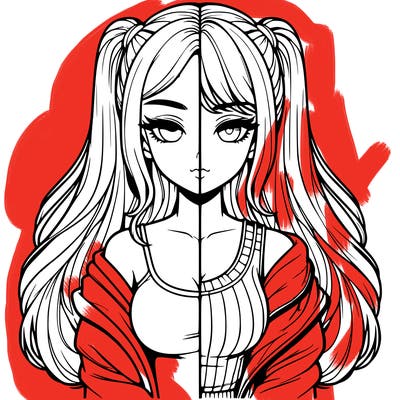 realistic girl split
