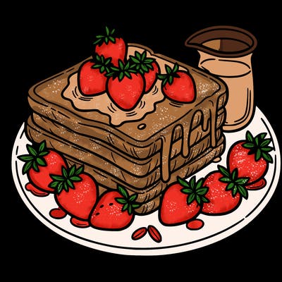 french toast with strawberries