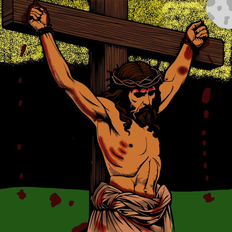 jesus realistic on the cross