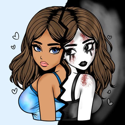 realistic girl split