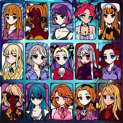 girls that look diffrent anime