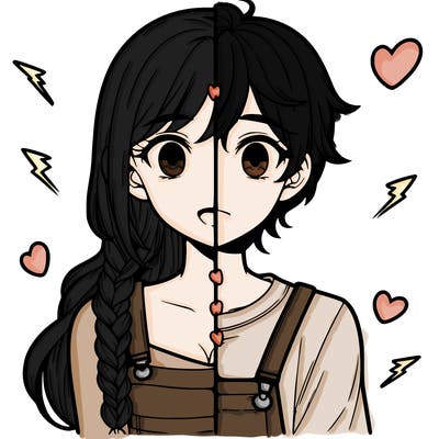 realistic girl boy split