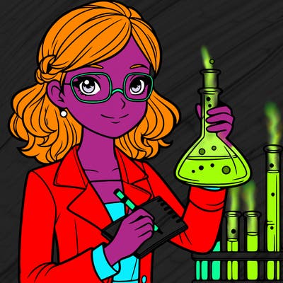 a female scientist