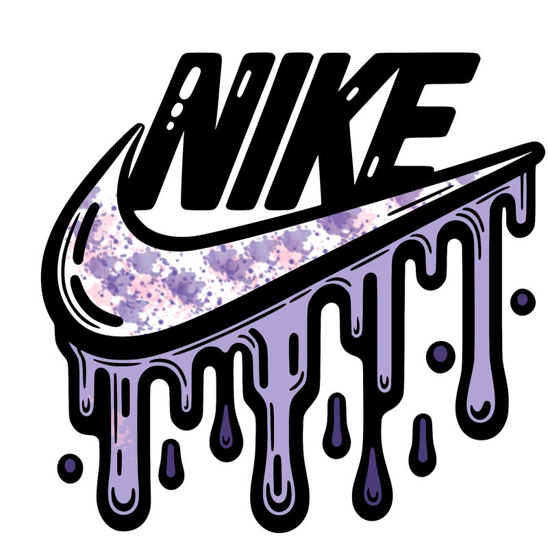 dripping nike logo