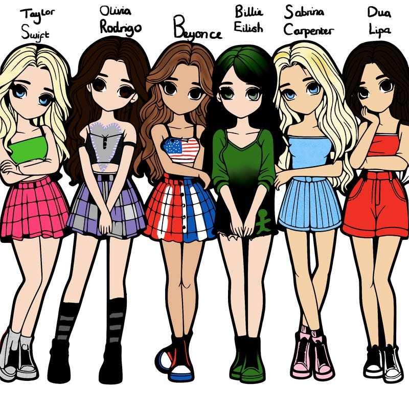 a group of girls realistic