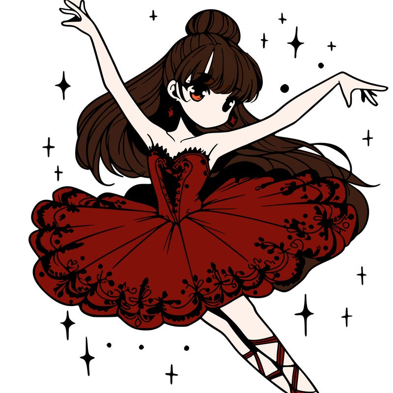 gorgeous anime ballet dancer