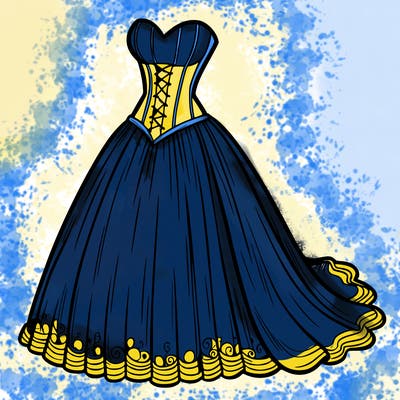 wedding dress-corset and a long and flowy skirt