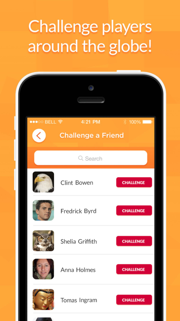 Interface of the 24 Game app showing the option to challenge friends to a math competition