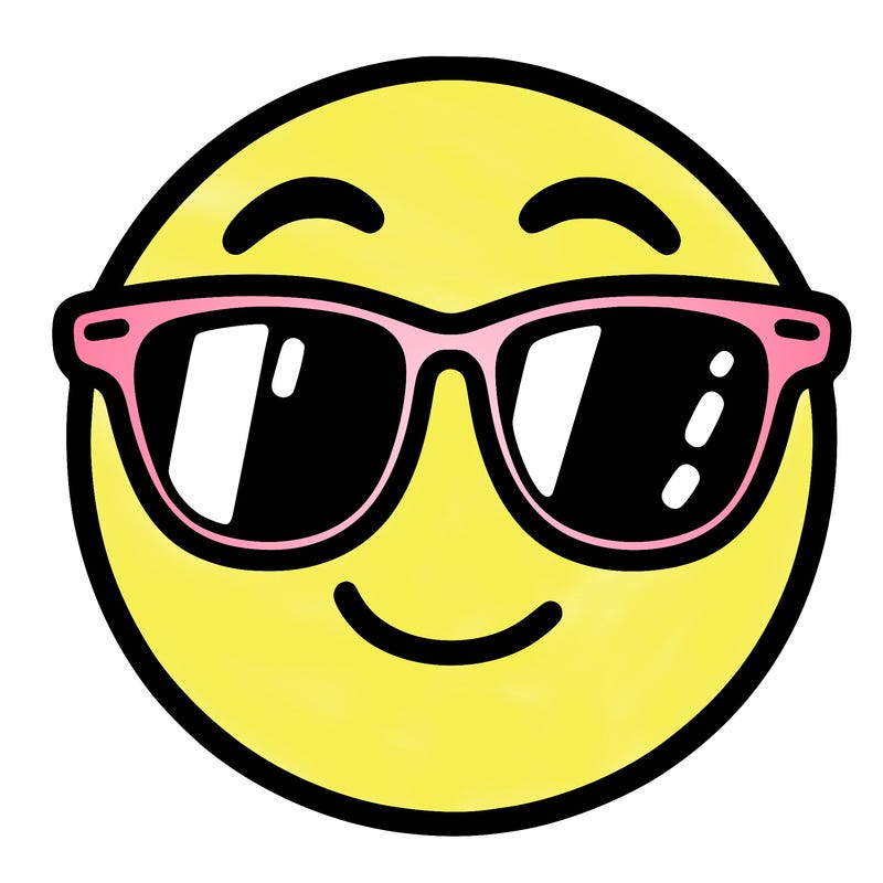 emoji with sunglasses