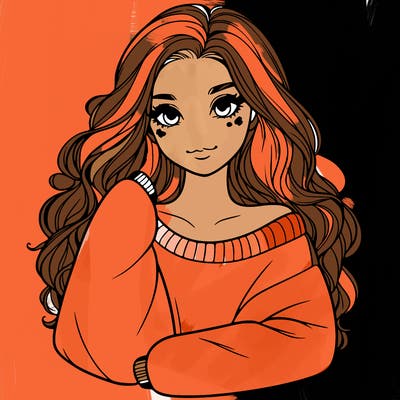 a beautiful girl in a big sweatshirt