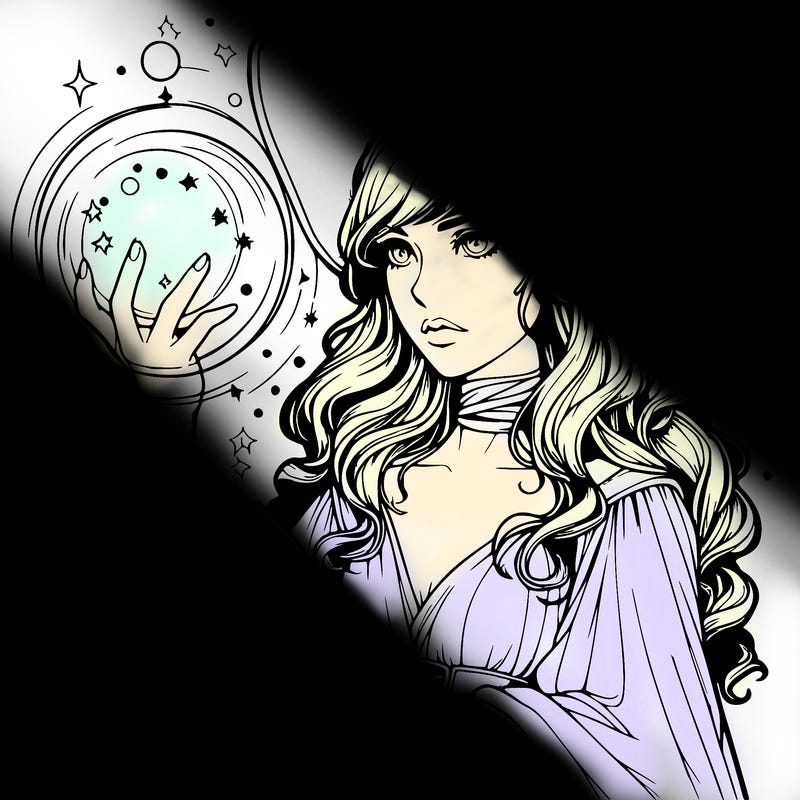 realistic women sorcerer using magic