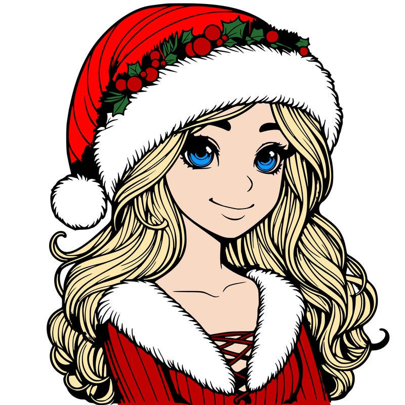 realistic christmas  girl