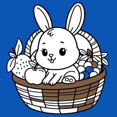 bunny in a fruit basket