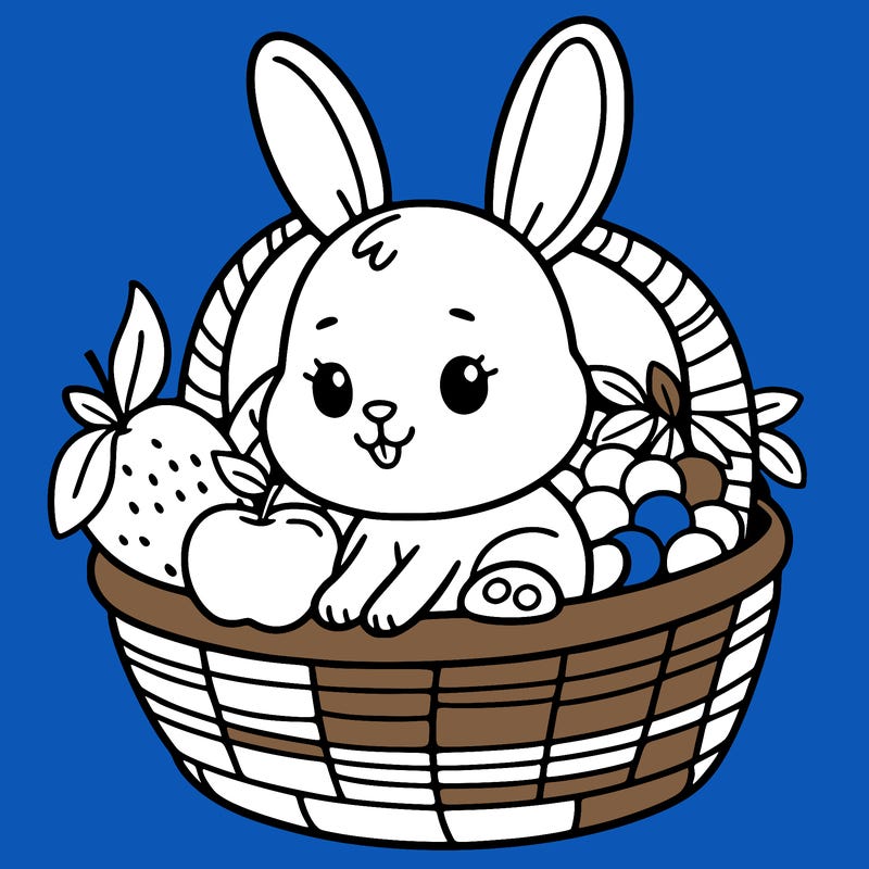 bunny in a fruit basket