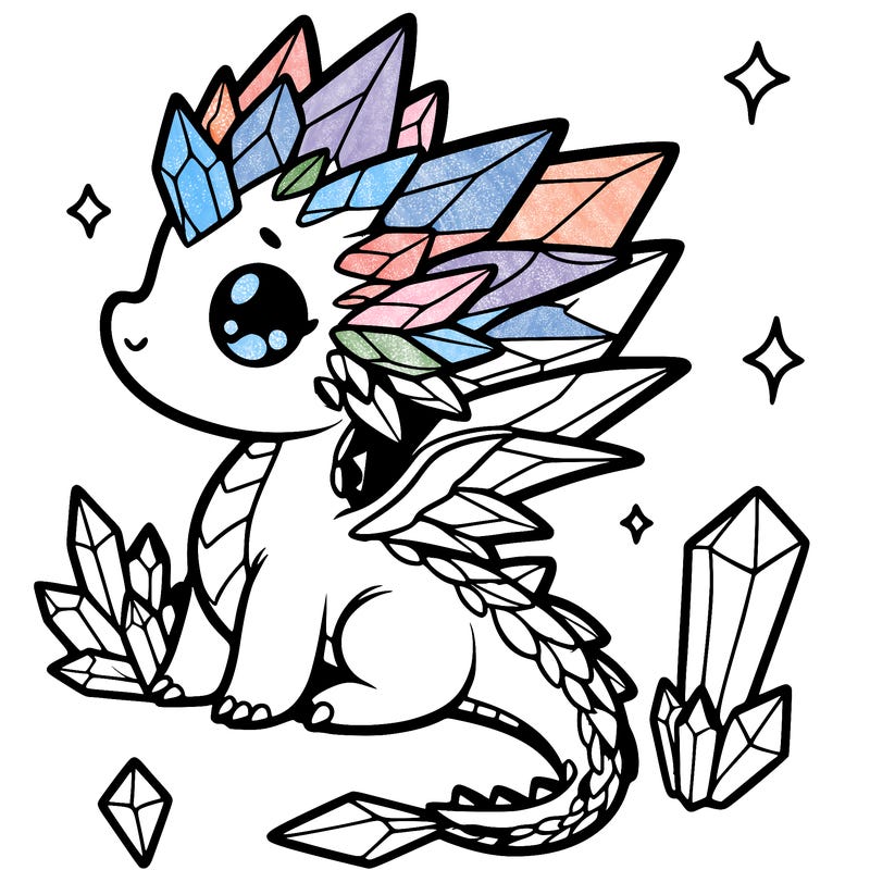 little cute crystal dragon