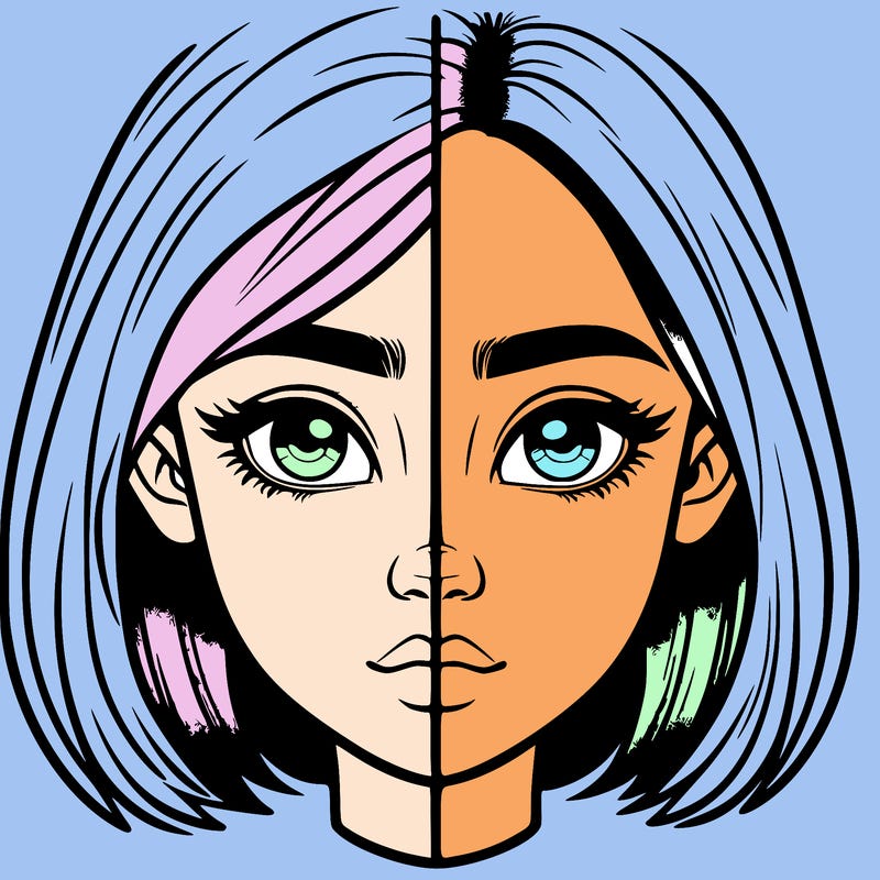 realistic girl split