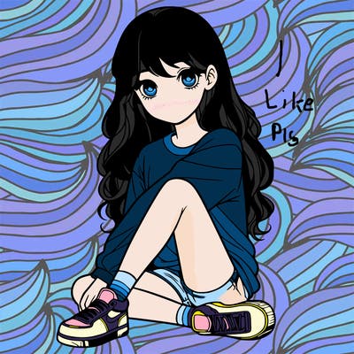 girl sitting realistic