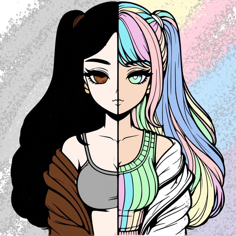 realistic girl split