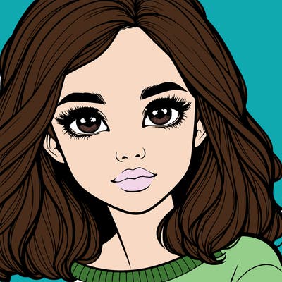 realistic girl whith cute eyes