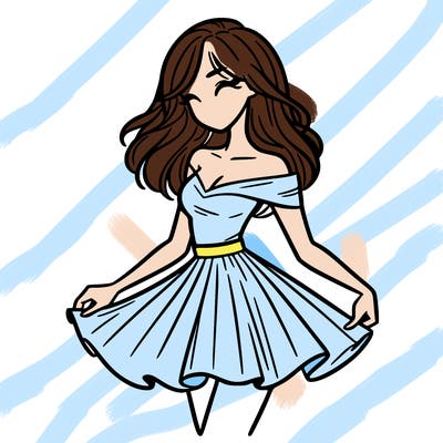 woman in skirt