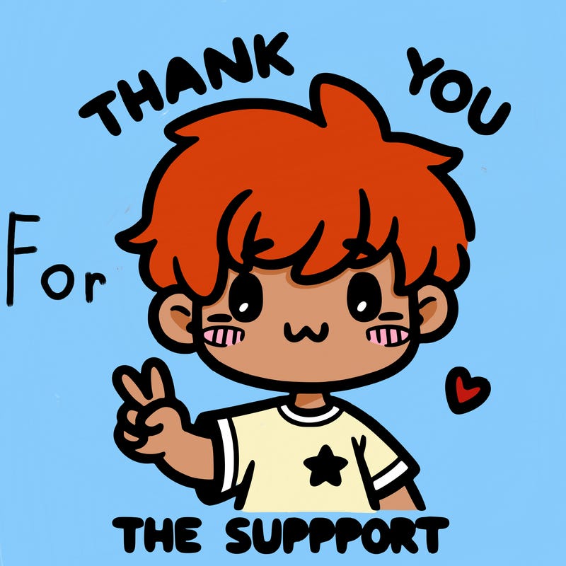 thank you for the support