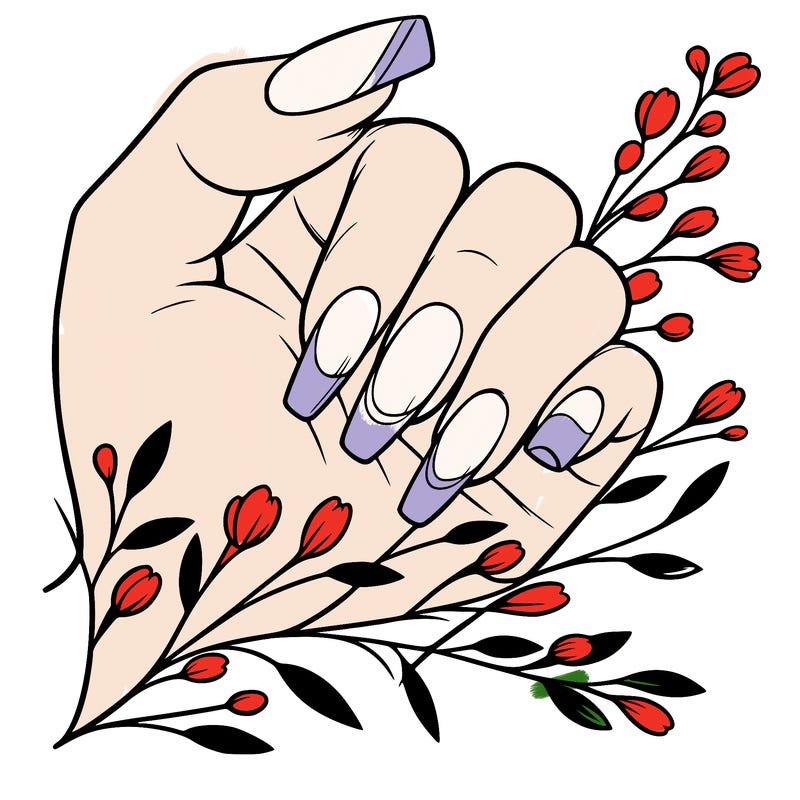 nails with french tip