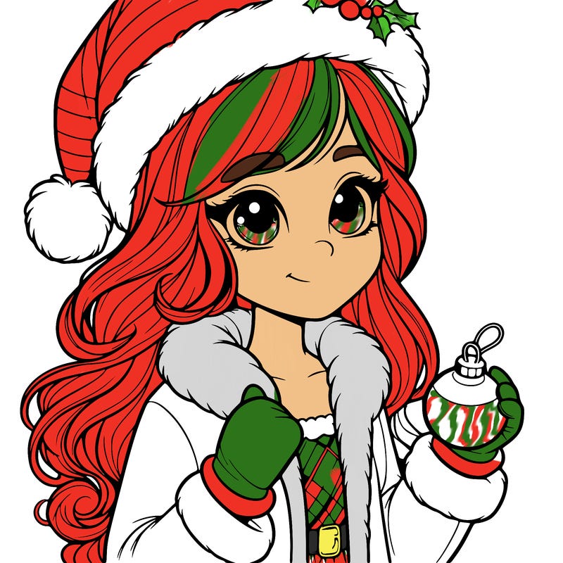 realistic christmas girl