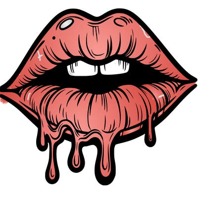 lips that look realistic and drip
