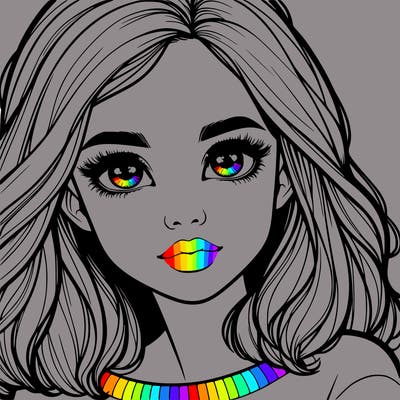 realistic girl whith cute eyes