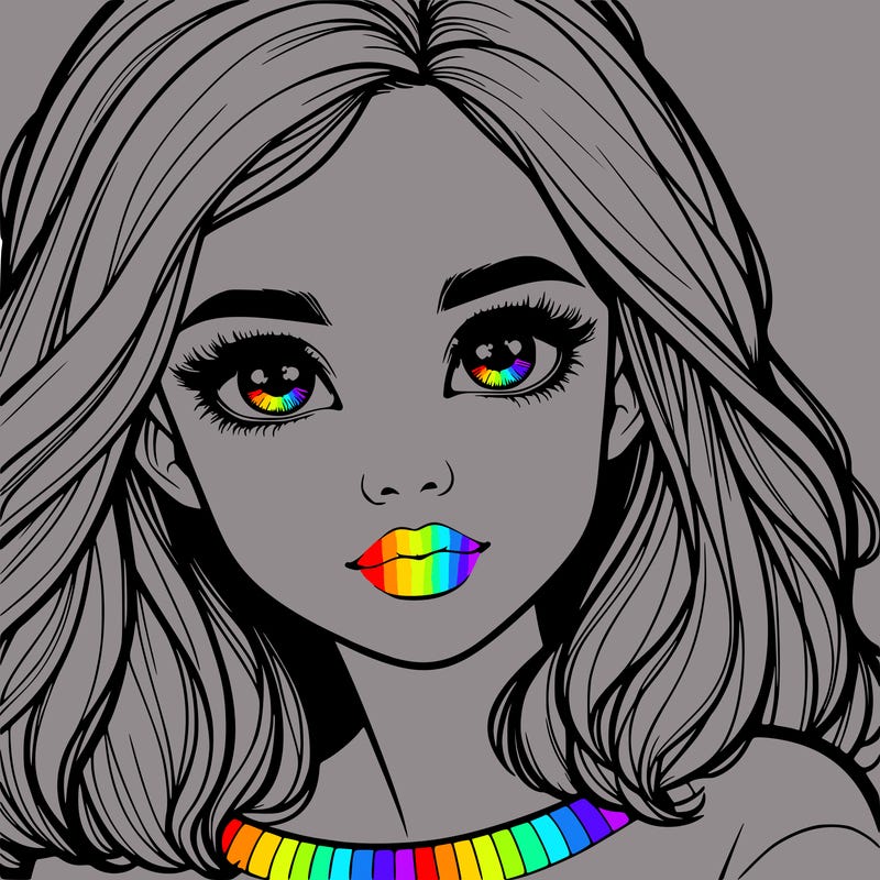 realistic girl whith cute eyes