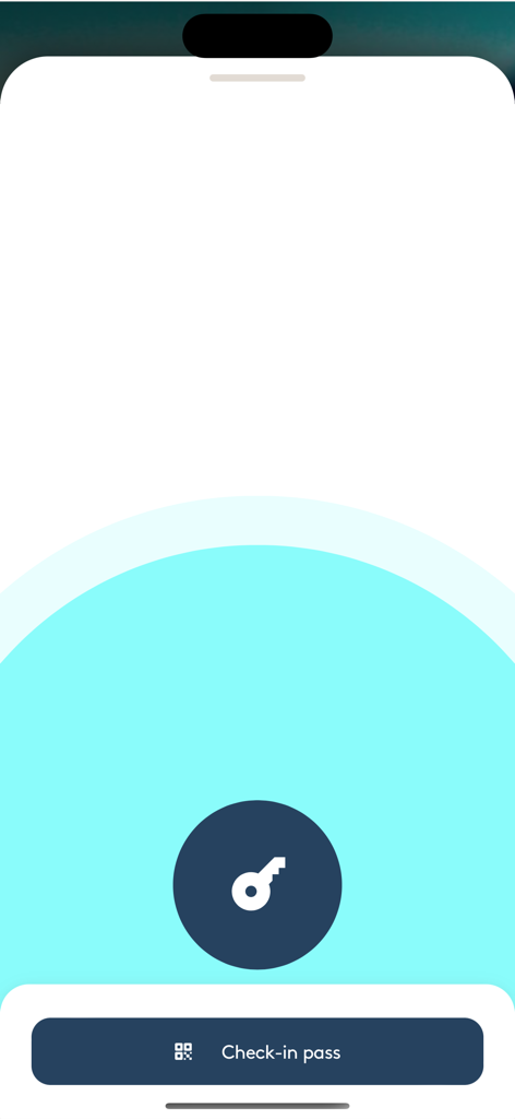 Hotelbird - Hotelbird app interface showing a digital room key icon and check-in pass button